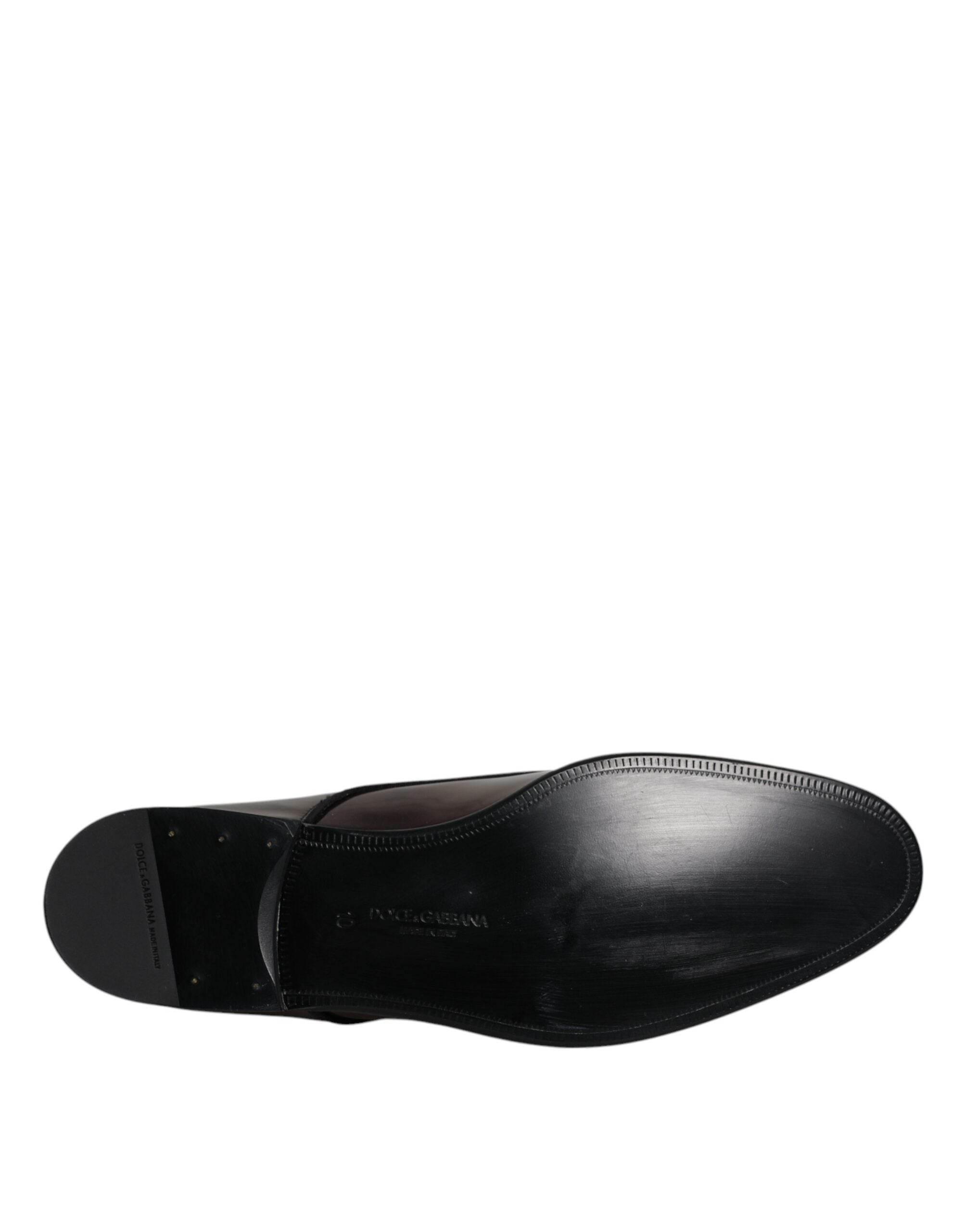 Dolce & Gabbana Peacock Patent Leather Derby Men Dress Shoes - Hilstor