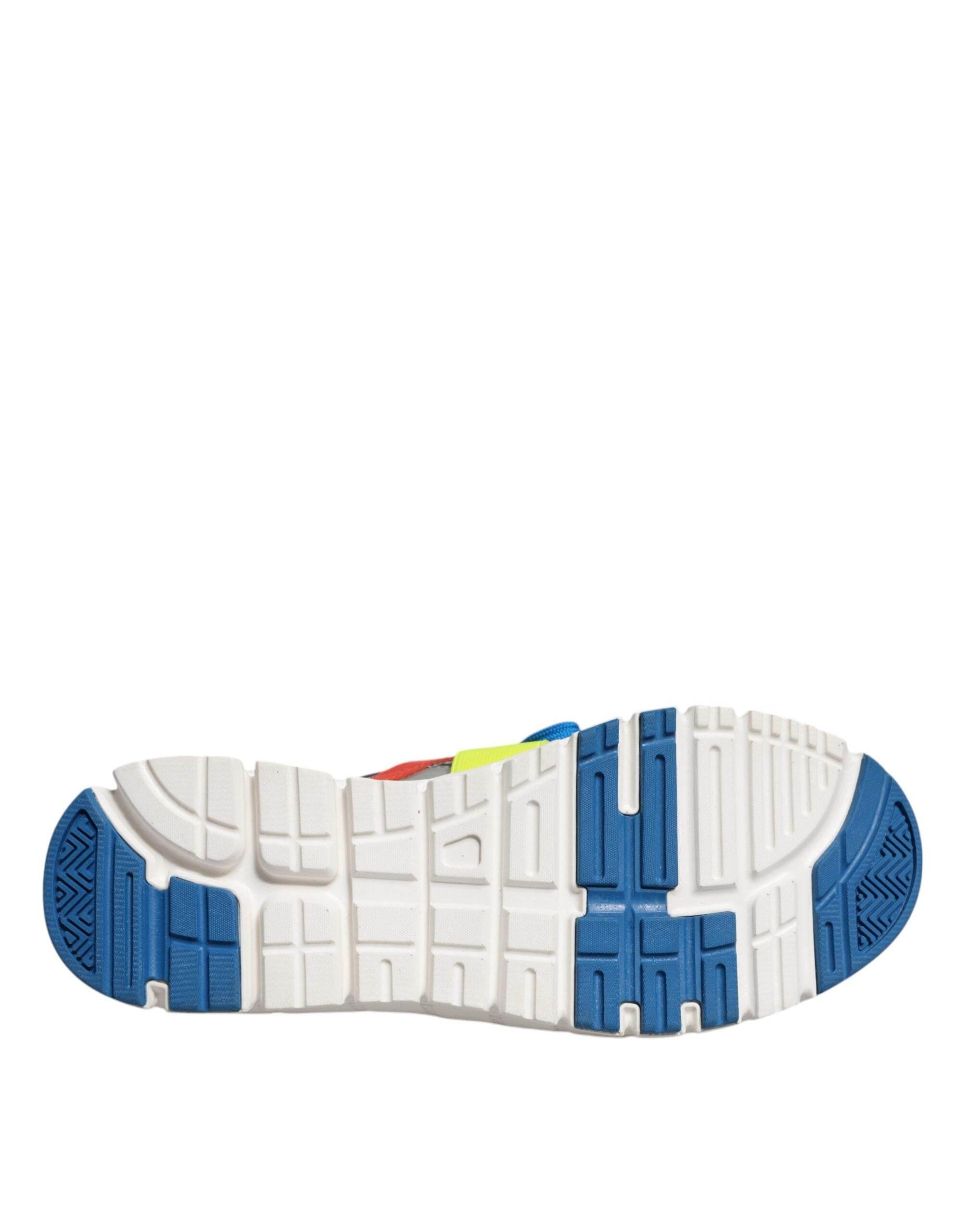 Dolce & Gabbana Multicolor Leather Suede Low Top Sneakers Shoes - Hilstor