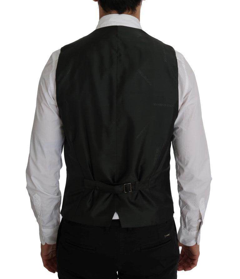 Dolce & Gabbana Black STAFF Cotton Striped Vest - Hilstor