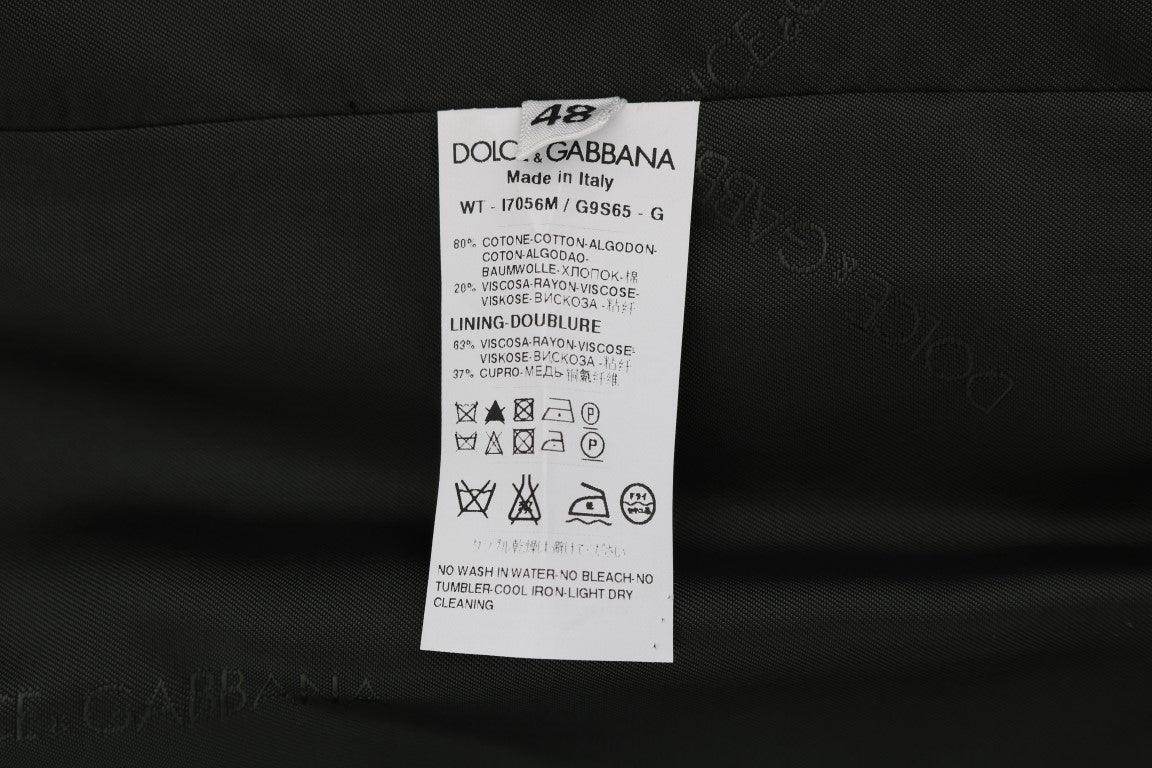 Dolce & Gabbana Black STAFF Cotton Striped Vest - Hilstor