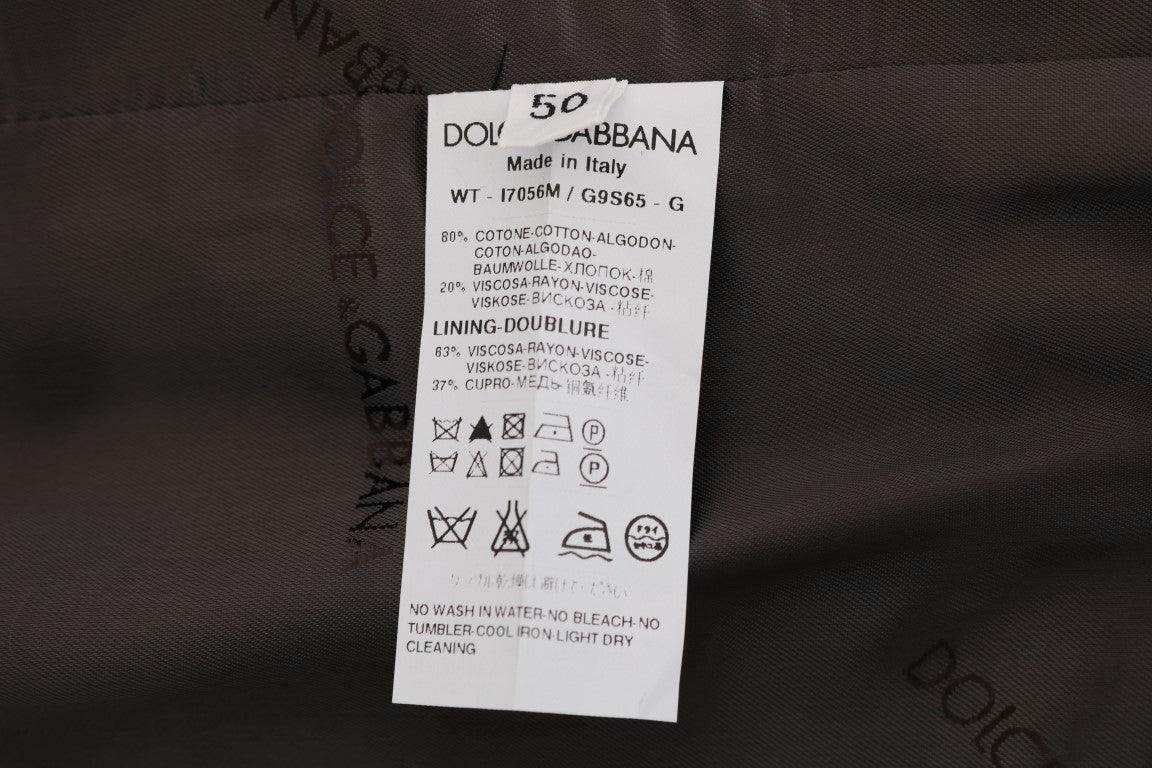 Dolce & Gabbana Gray STAFF Cotton Striped Vest - Hilstor