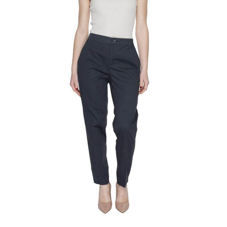 Street One Gray Cotton Pant - Hilstor