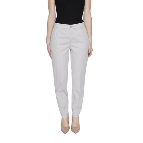 Street One Beige Cotton Pant - Hilstor