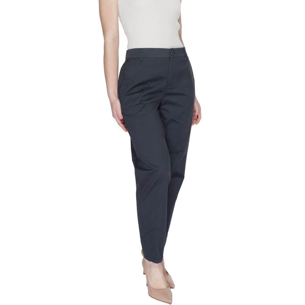 Street One Gray Cotton Pant - Hilstor