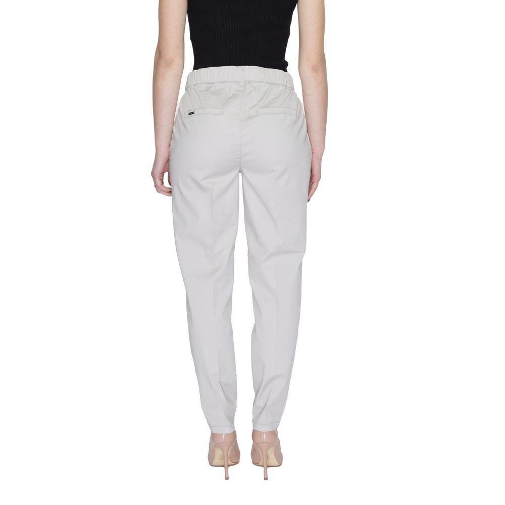 Street One Beige Cotton Pant - Hilstor