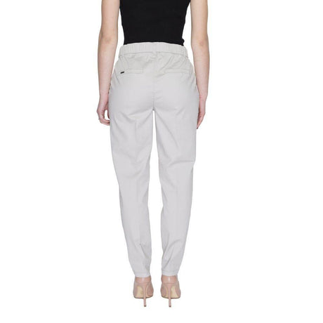 Street One Beige Cotton Pant - Hilstor