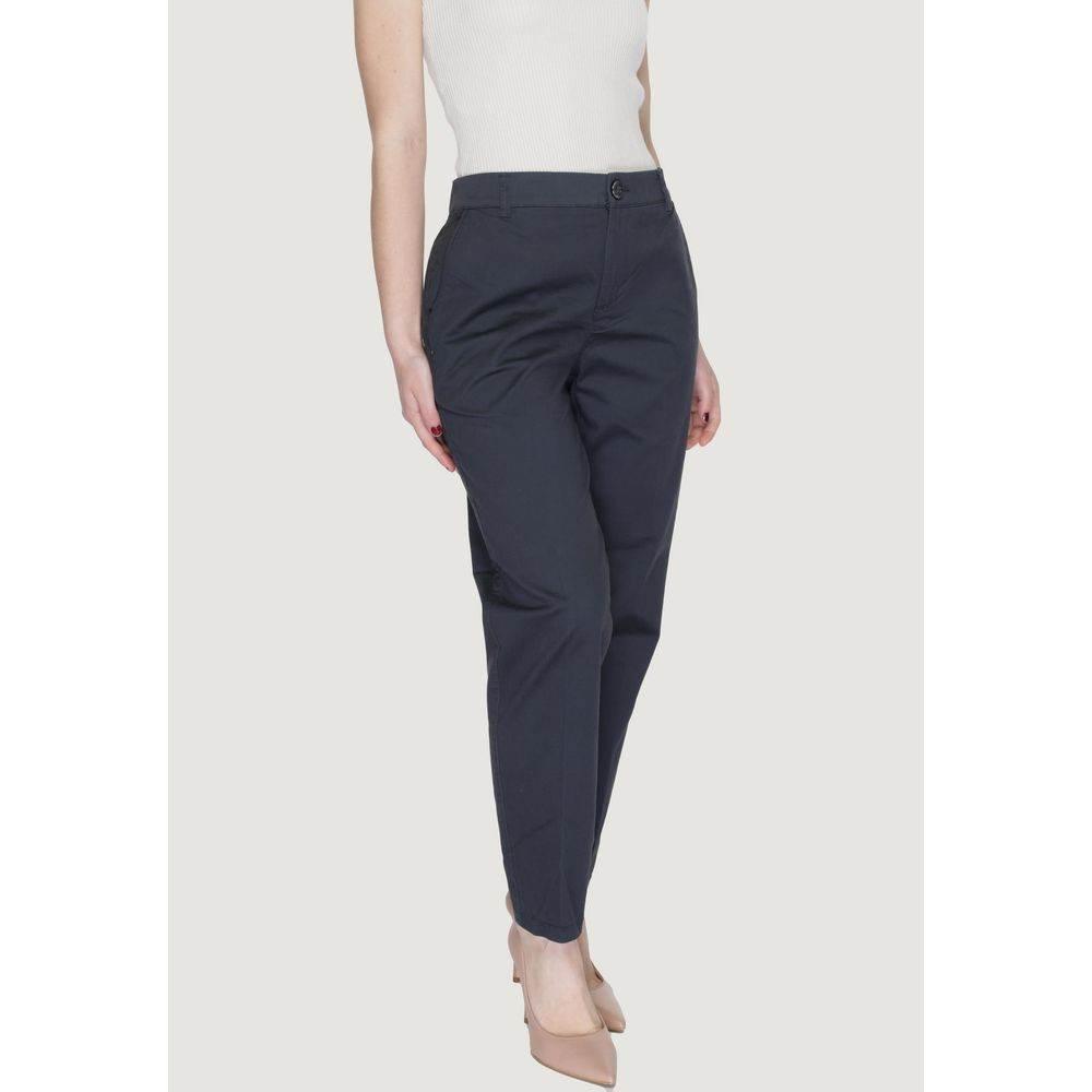 Street One Gray Cotton Pant - Hilstor