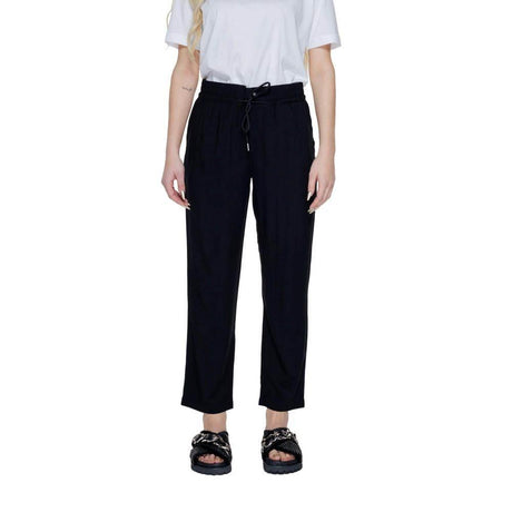 Street One Black Viscose Pant - Hilstor