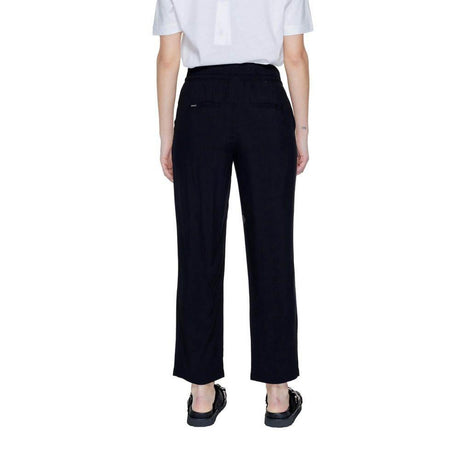 Street One Black Viscose Pant - Hilstor