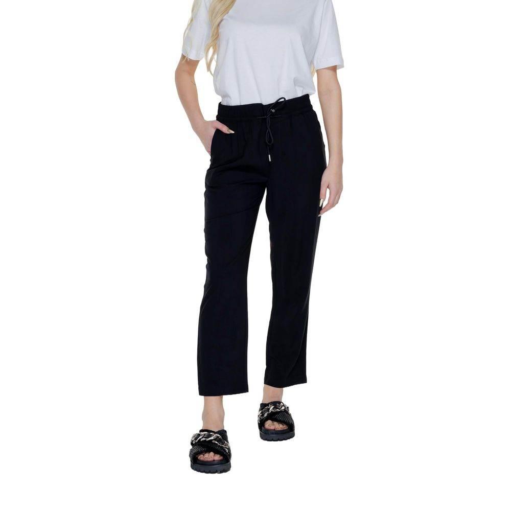 Street One Black Viscose Pant - Hilstor