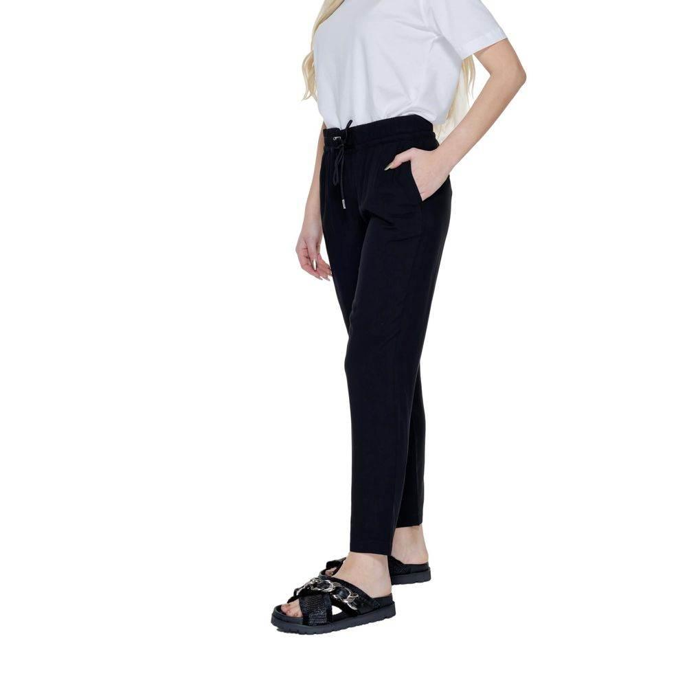 Street One Black Viscose Pant - Hilstor