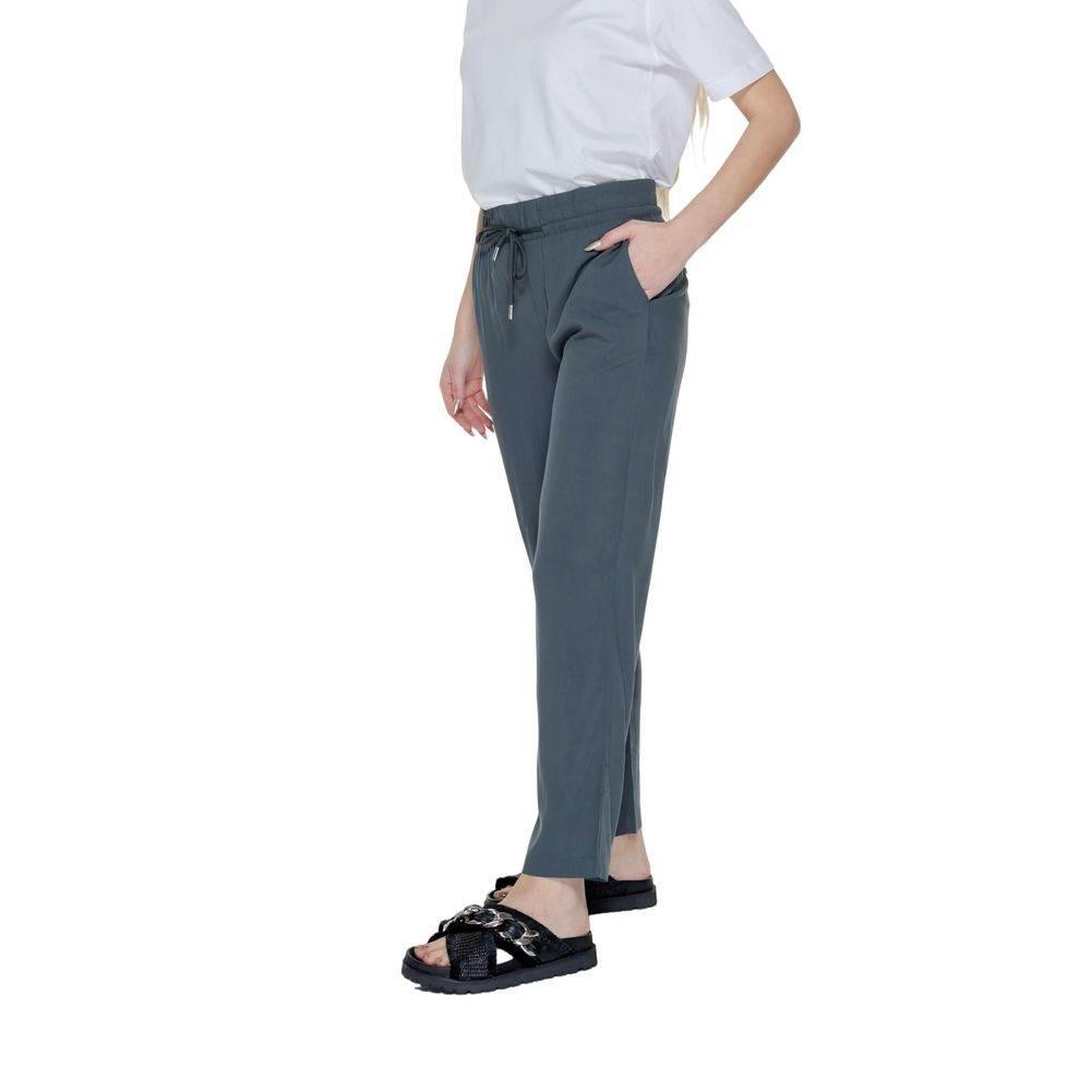 Street One Green Viscose Pant - Hilstor