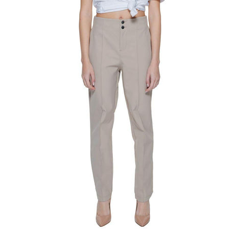 Street One Beige Polyamide Pant - Hilstor