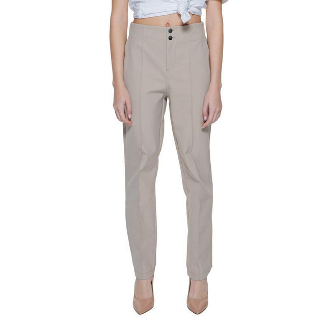 Street One Beige Polyamide Pant - Hilstor