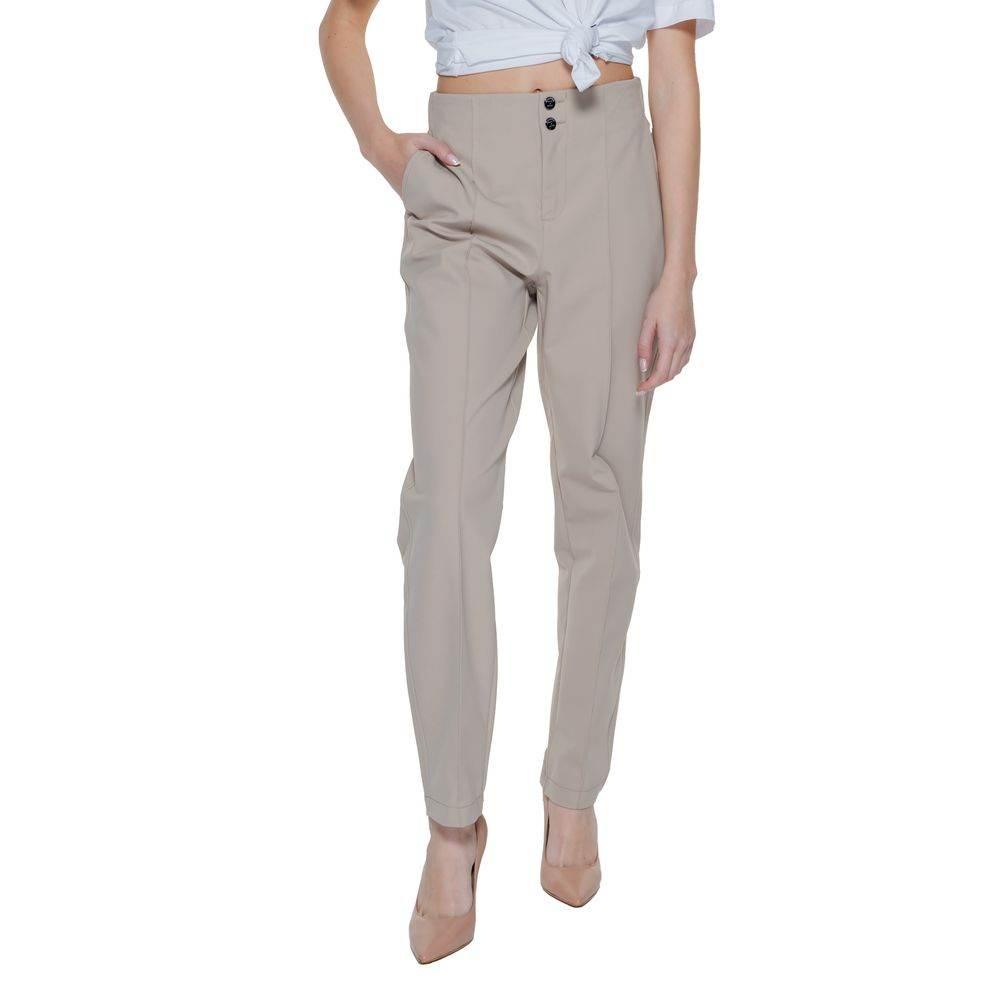 Street One Beige Polyamide Pant - Hilstor