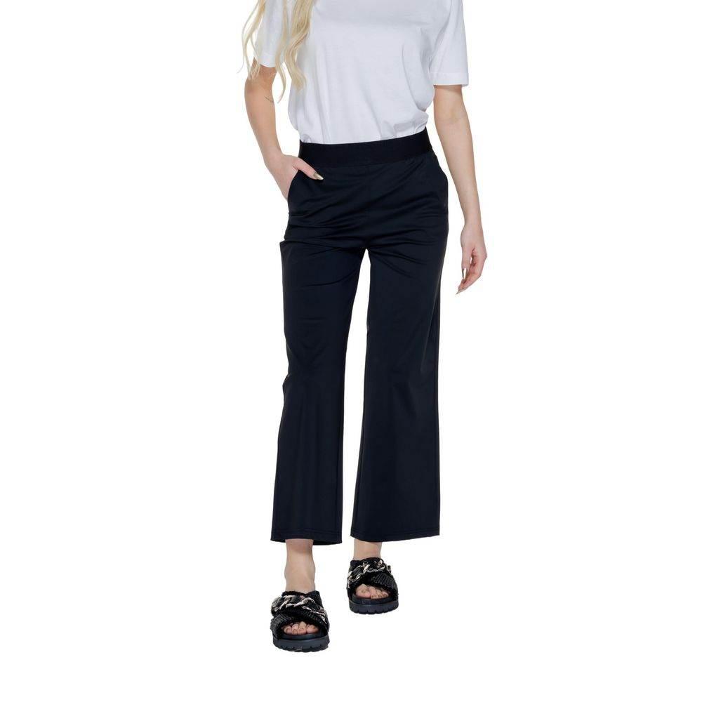 Street One Black Polyamide Pant - Hilstor