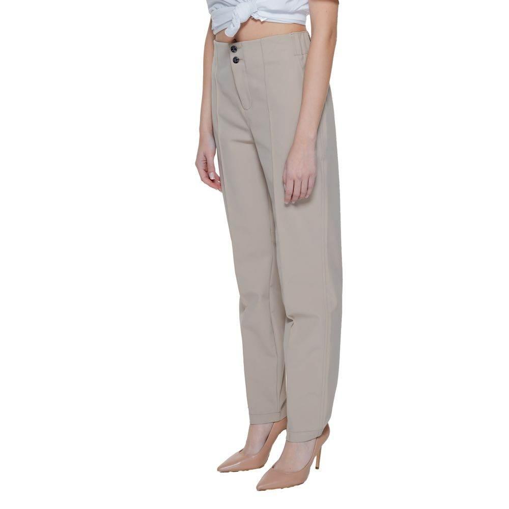 Street One Beige Polyamide Pant - Hilstor