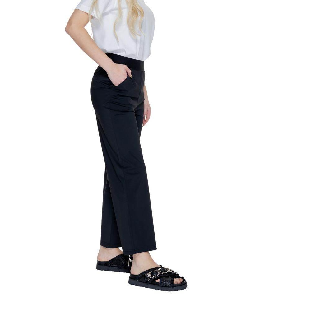 Street One Black Polyamide Pant - Hilstor