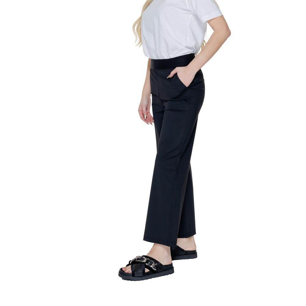 Street One Black Polyamide Pant - Hilstor