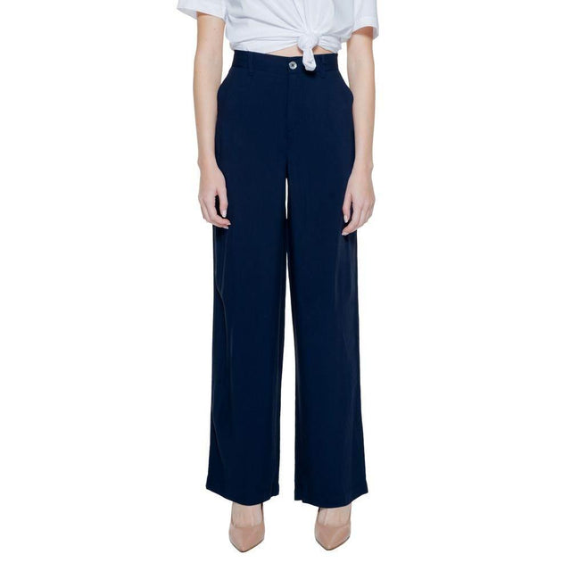 Street One Blue Viscose Pant - Hilstor