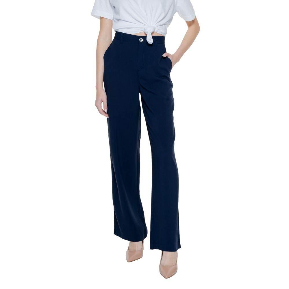 Street One Blue Viscose Pant - Hilstor