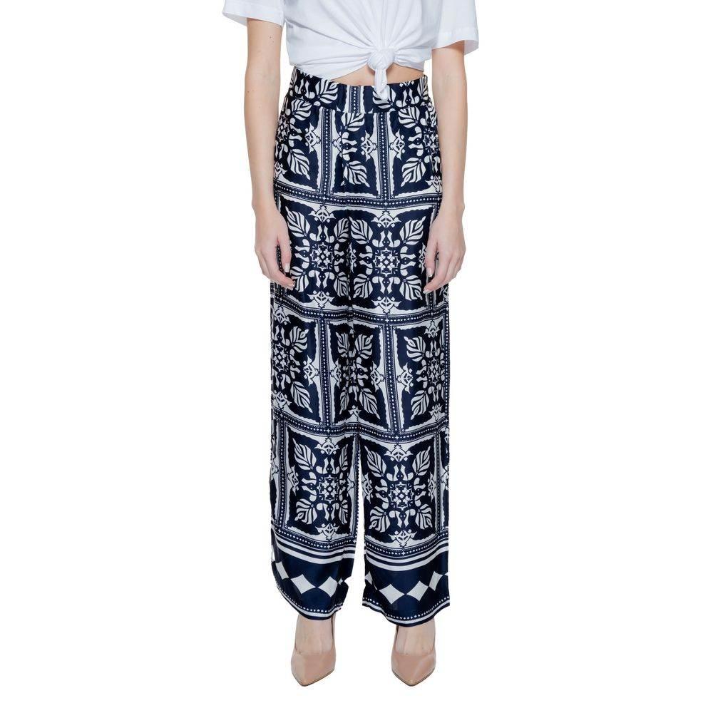 Street One Blue Viscose Pant - Hilstor