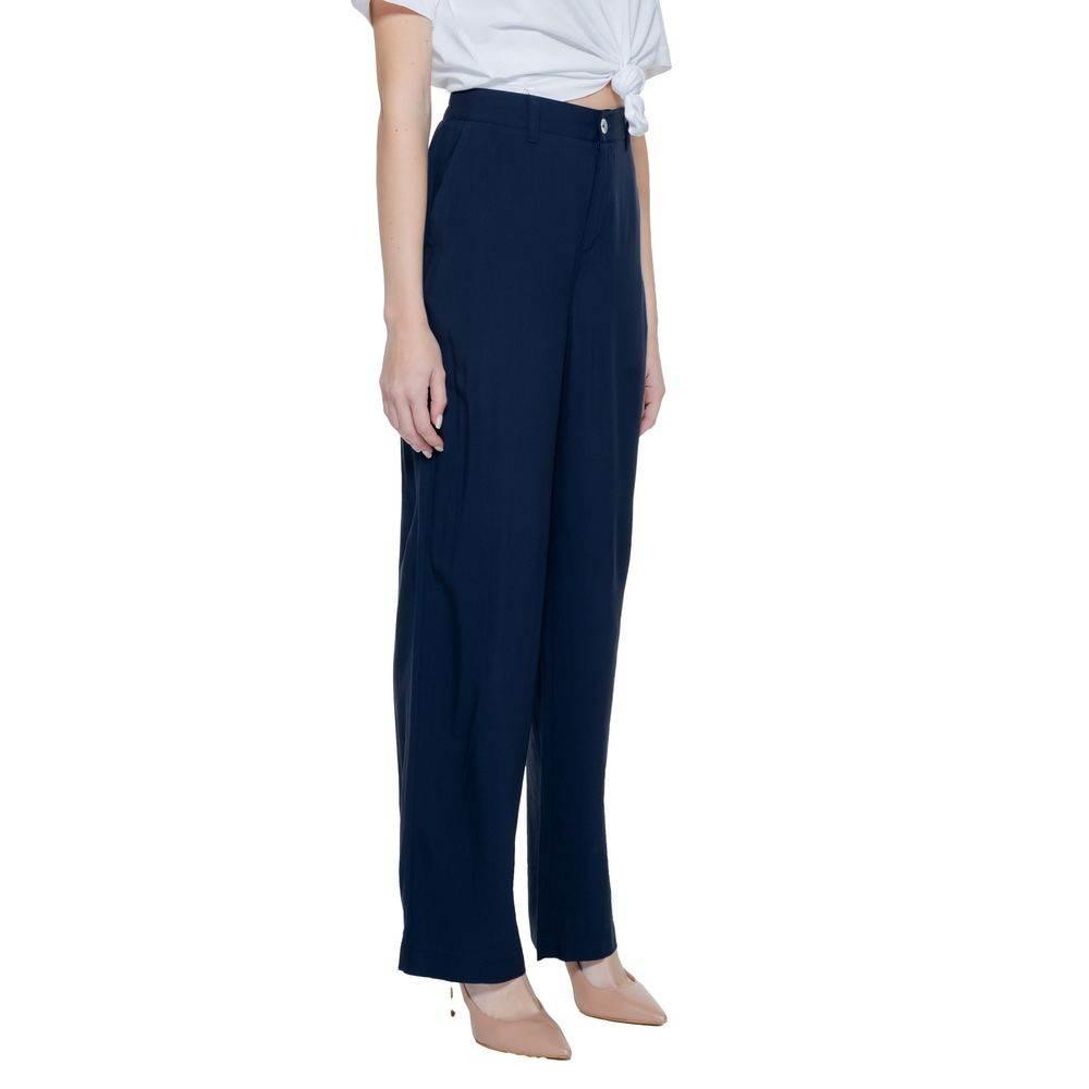 Street One Blue Viscose Pant - Hilstor