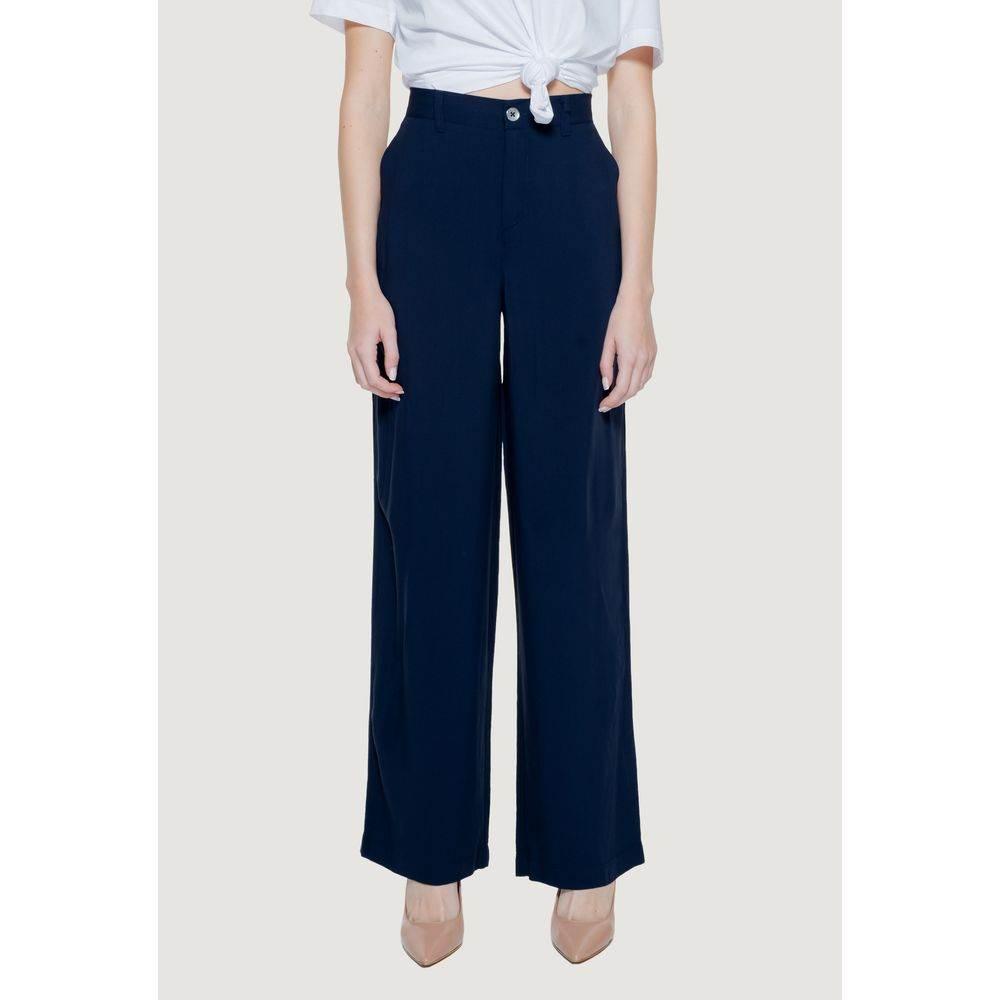 Street One Blue Viscose Pant - Hilstor