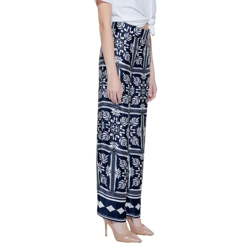 Street One Blue Viscose Pant - Hilstor