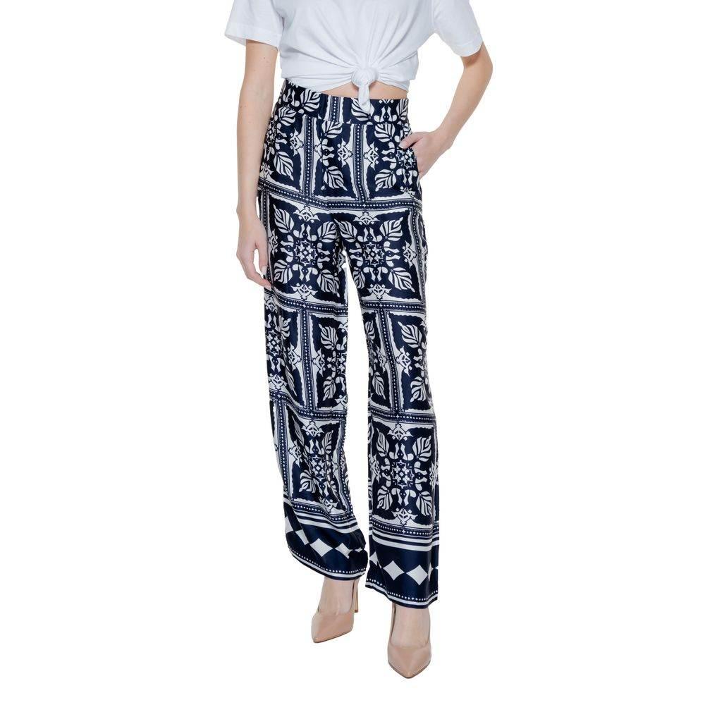 Street One Blue Viscose Pant - Hilstor