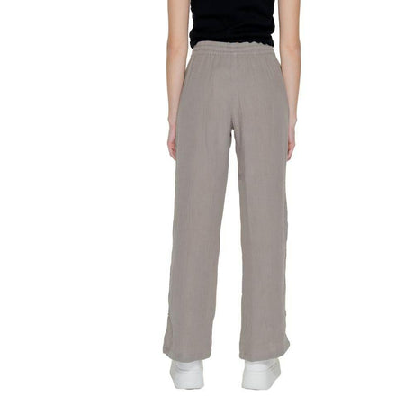 Jacqueline De Yong Beige Cotton Pant - Hilstor