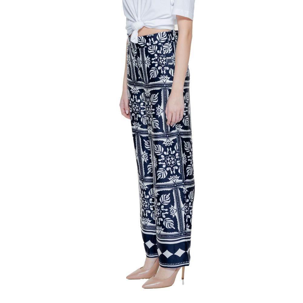 Street One Blue Viscose Pant - Hilstor