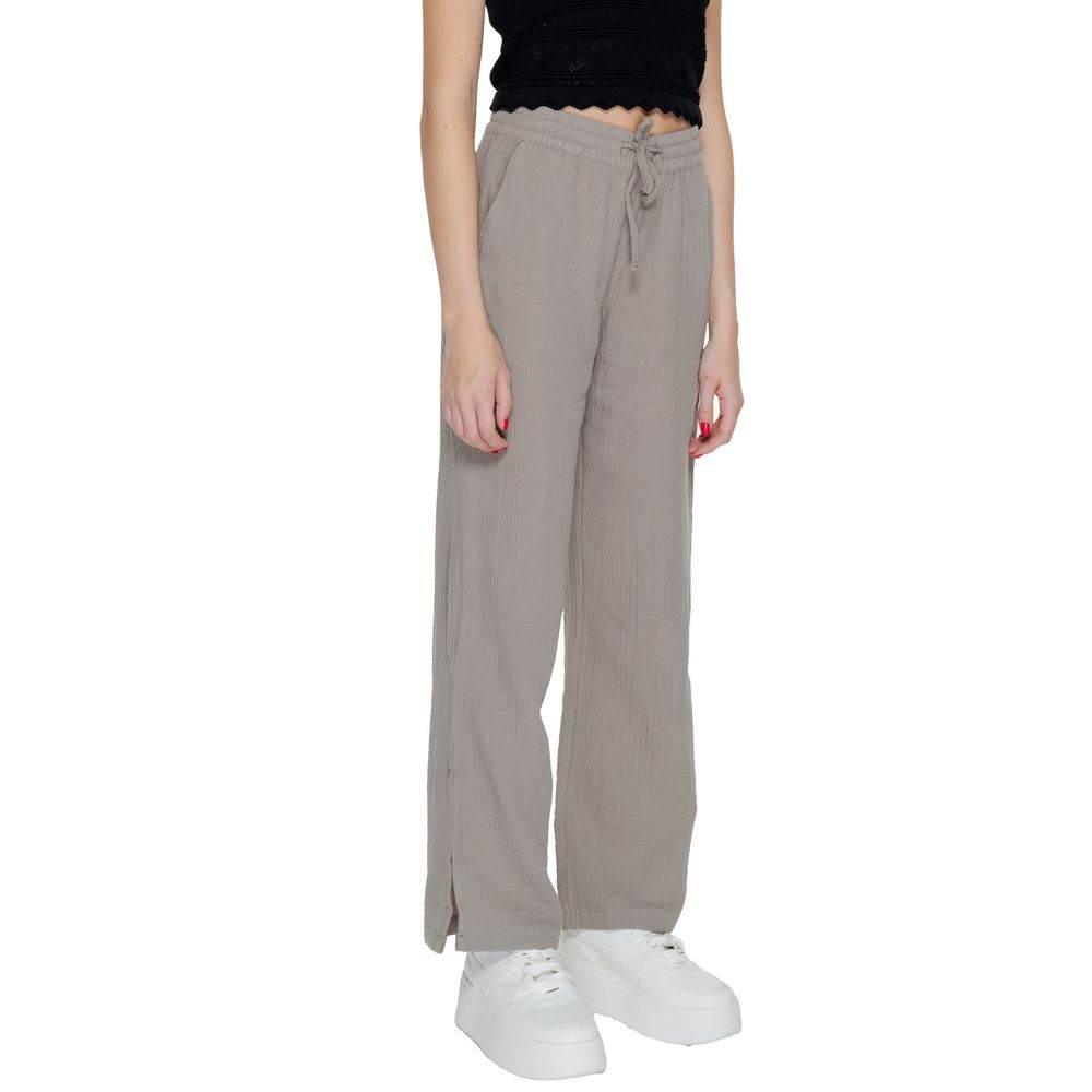 Jacqueline De Yong Beige Cotton Pant - Hilstor