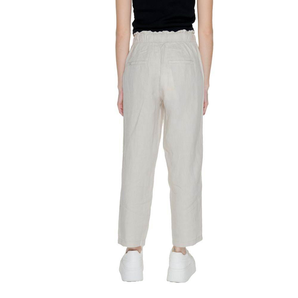 Street One Beige Linen Pant - Hilstor