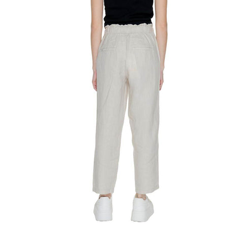 Street One Beige Linen Pant - Hilstor