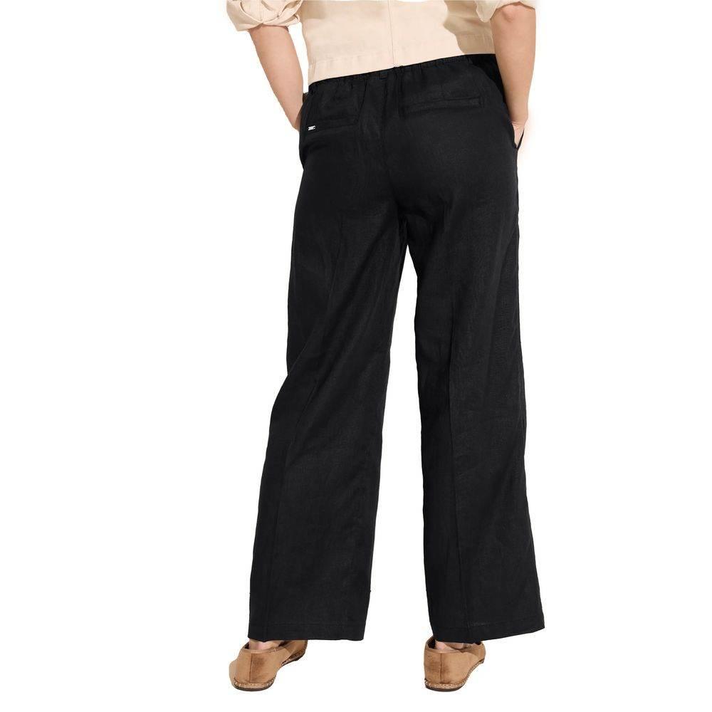 Street One Black Linen Pant - Hilstor