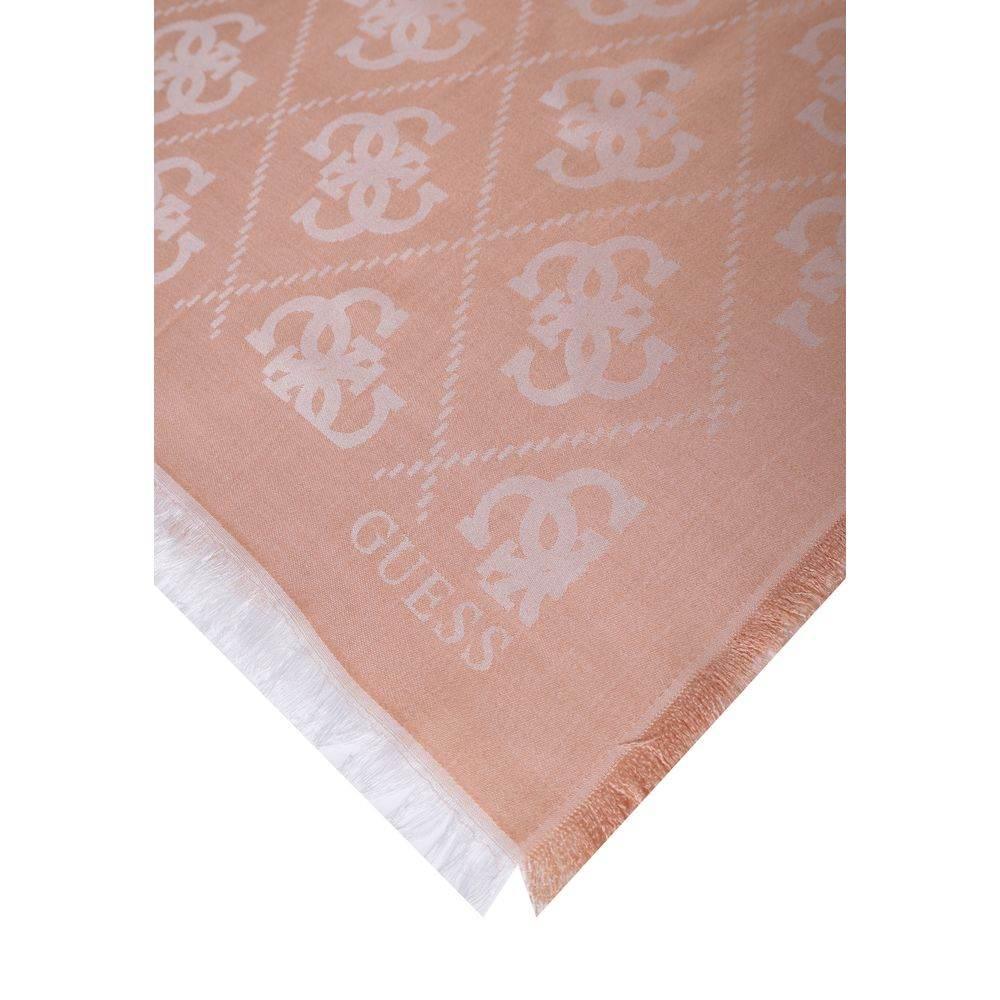 Guess Orange Viscose Scarf - Hilstor