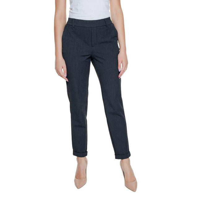 Vero Moda Gray Polyester Pant - Hilstor
