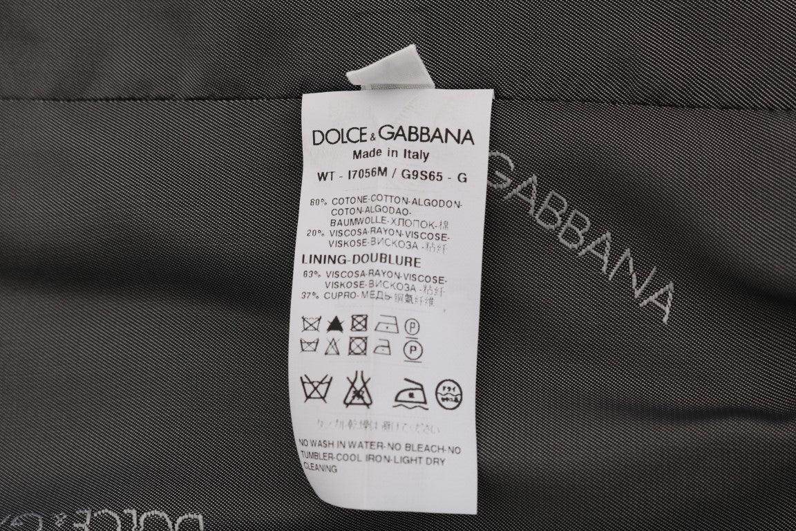 Dolce & Gabbana Gray STAFF Cotton Striped Vest - Hilstor
