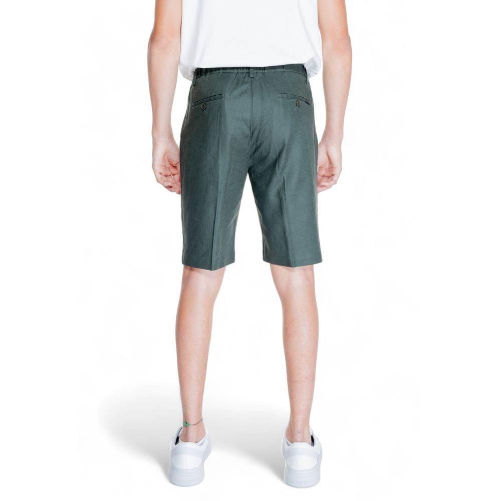 Antony Morato Green Linen Bermuda - Hilstor