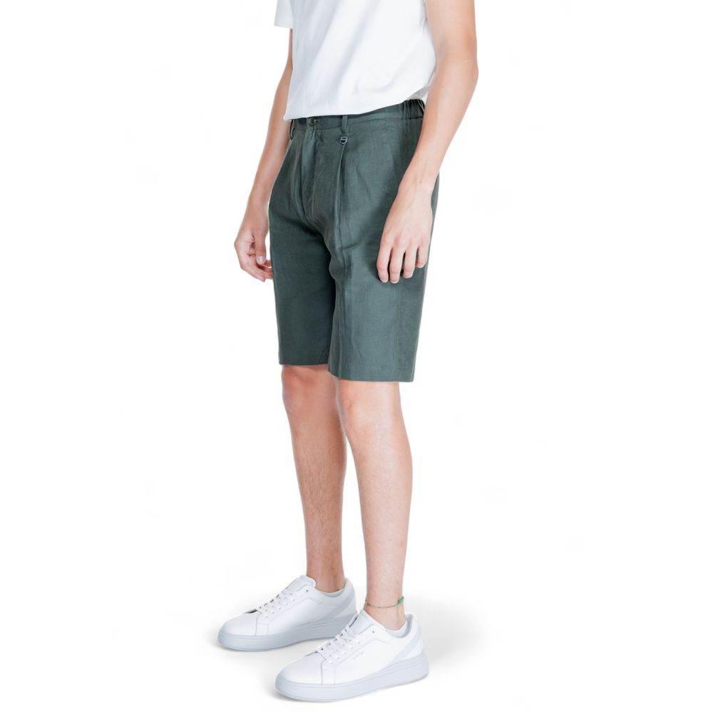 Antony Morato Green Linen Bermuda - Hilstor