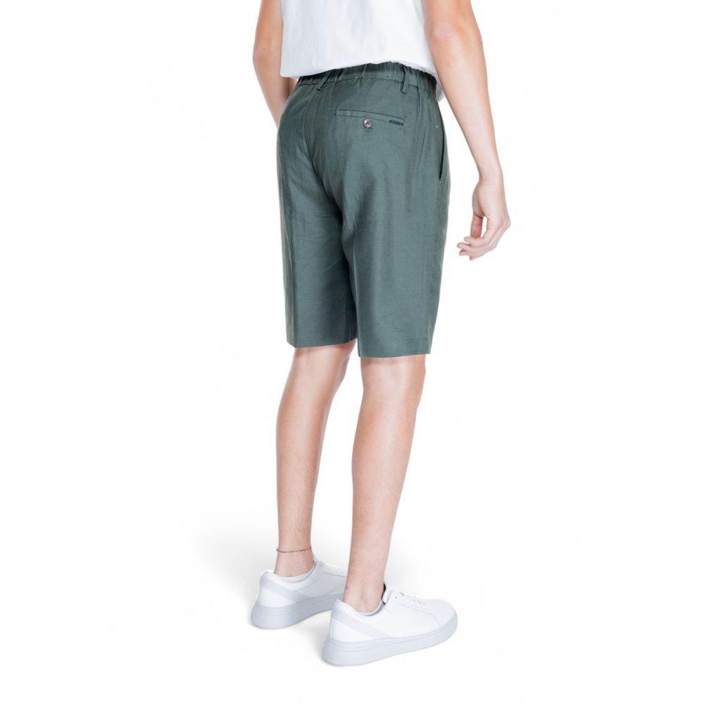 Antony Morato Green Linen Bermuda - Hilstor
