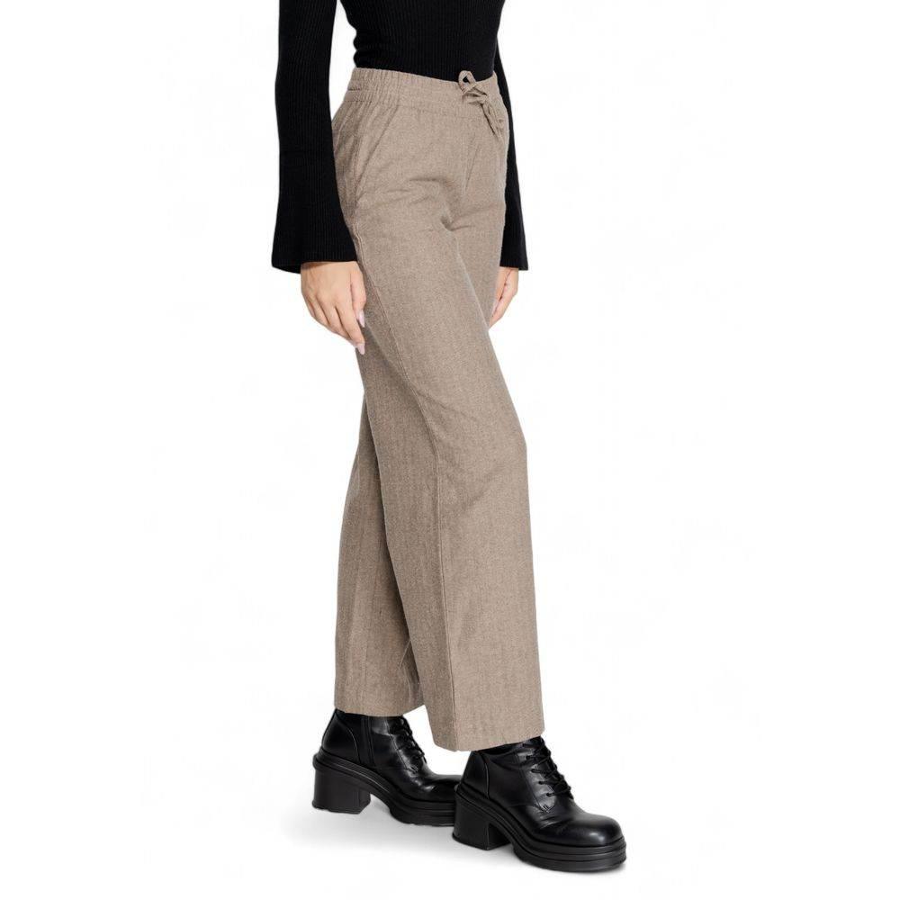 Jacqueline De Yong Brown Cotton Pant - Hilstor