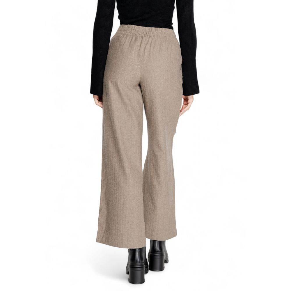 Jacqueline De Yong Brown Cotton Pant - Hilstor