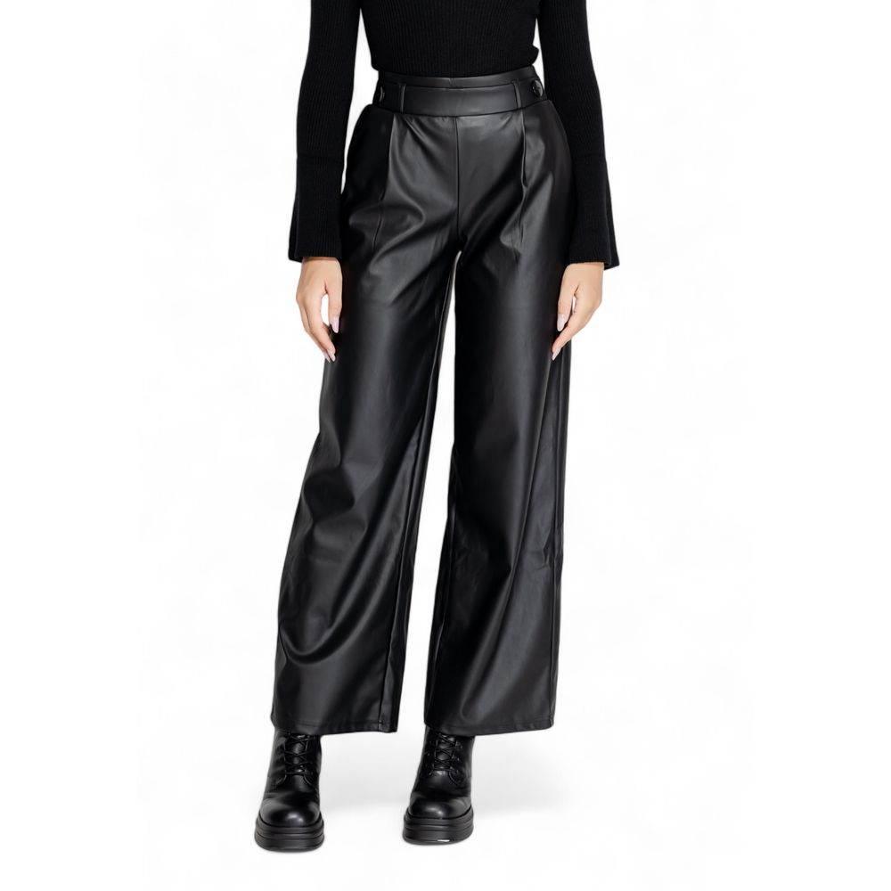 Jacqueline De Yong Black Polyester Pant - Hilstor