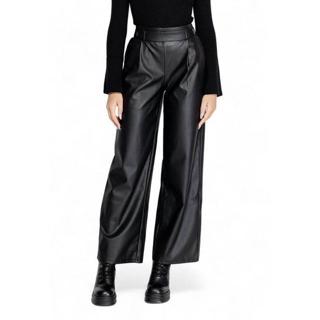Jacqueline De Yong Black Polyester Pant - Hilstor