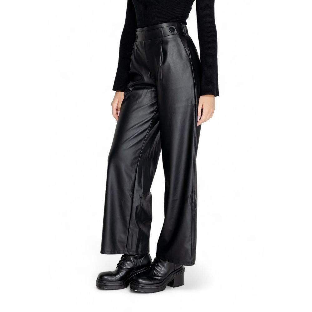 Jacqueline De Yong Black Polyester Pant - Hilstor