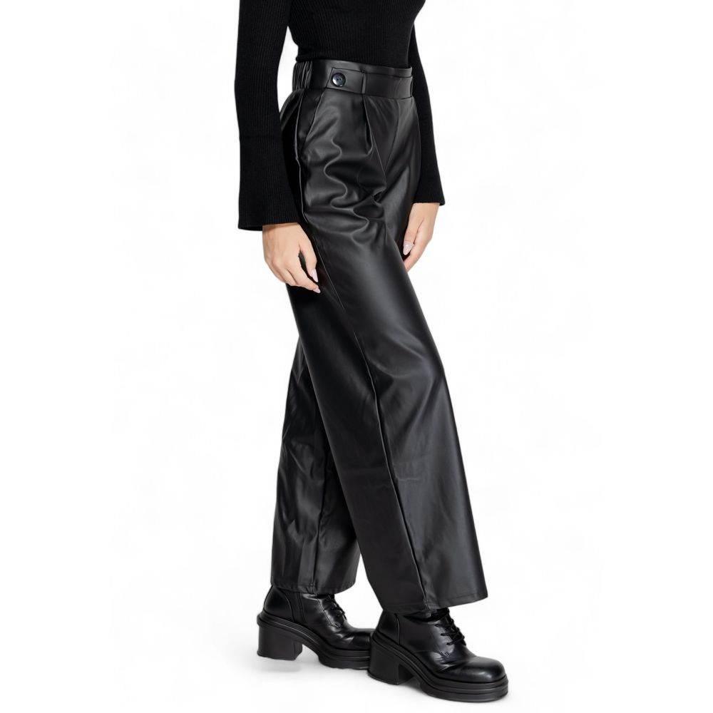 Jacqueline De Yong Black Polyester Pant - Hilstor