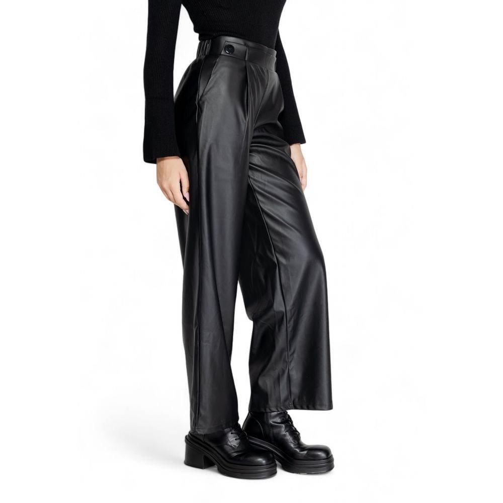 Jacqueline De Yong Black Polyester Pant - Hilstor