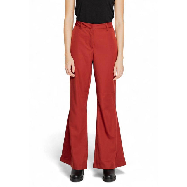 Vero Moda Red Polyester Pant - Hilstor